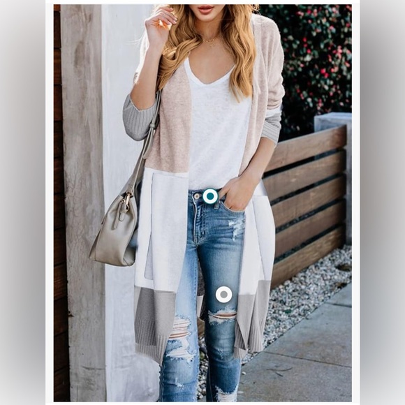 Women’s long lightweight open cardigan - Picture 3 of 6